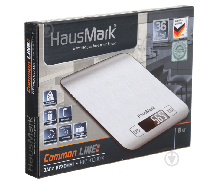 Весы кухонные HausMark HKS-8030IX 2231053802015 31053802 фото